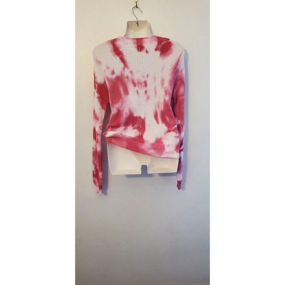 Hooked Up Long Sleeve V-neck Marble Sweatshirt - Picture 5 of 6